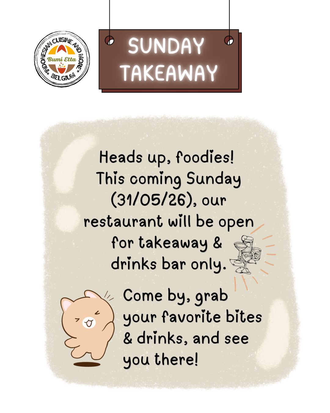 Update for this coming Sunday.